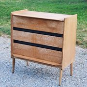 Vintage Gérard Guermonprez chest of drawers with 3 compass feet from the 50s