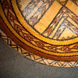 Ancien plat en terre cuite modelée Kabyle