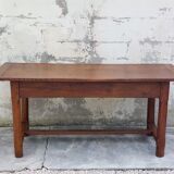 Rustic burgundy farm table 19th -1m80