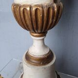 Medicis lamp carved polychrome wood ep 1940