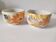 Two large vintage hand-painted mugs – Orange and blue flowers