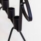 Pair of two zoomorphic wrought iron candlesticks with 4 lights, 1960s