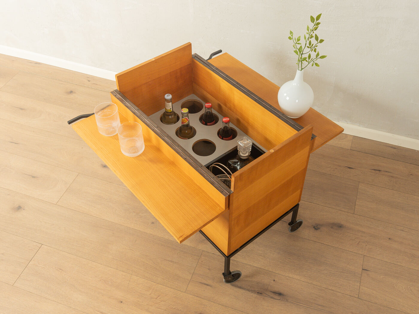 Bar cart from the 1960s