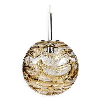 Lampe suspendue globe des années 1960 1970 par Doria Leuchten Allemagne