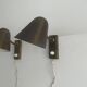 Pair of vintage adjustable wall lights, solid brass, France 1940