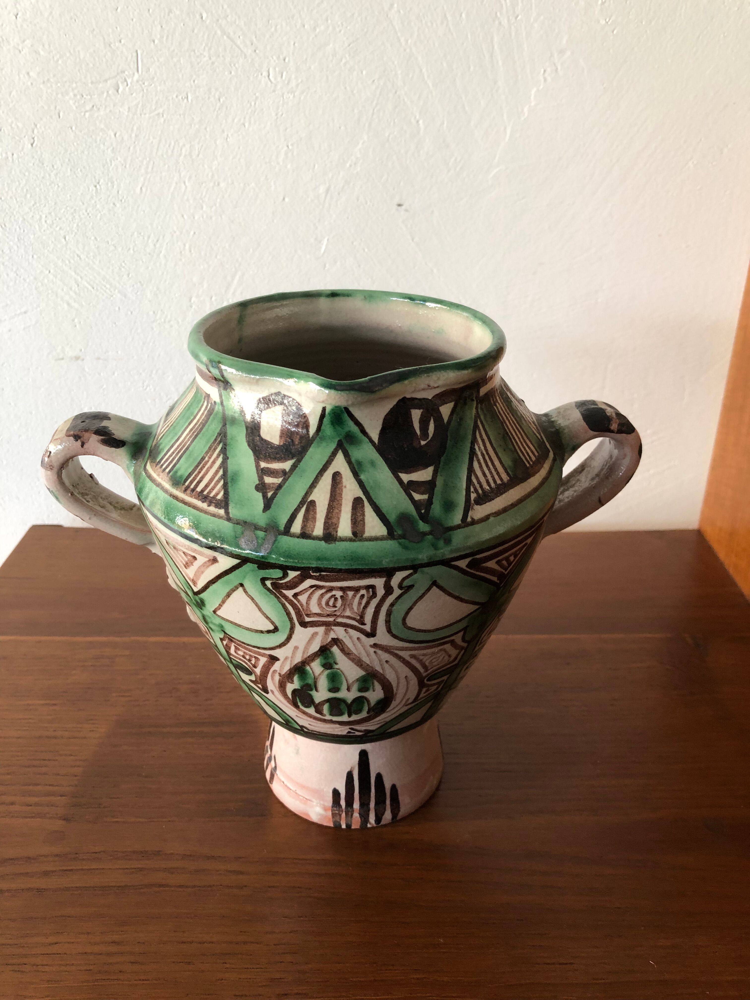 Vintage ceramics vase signed