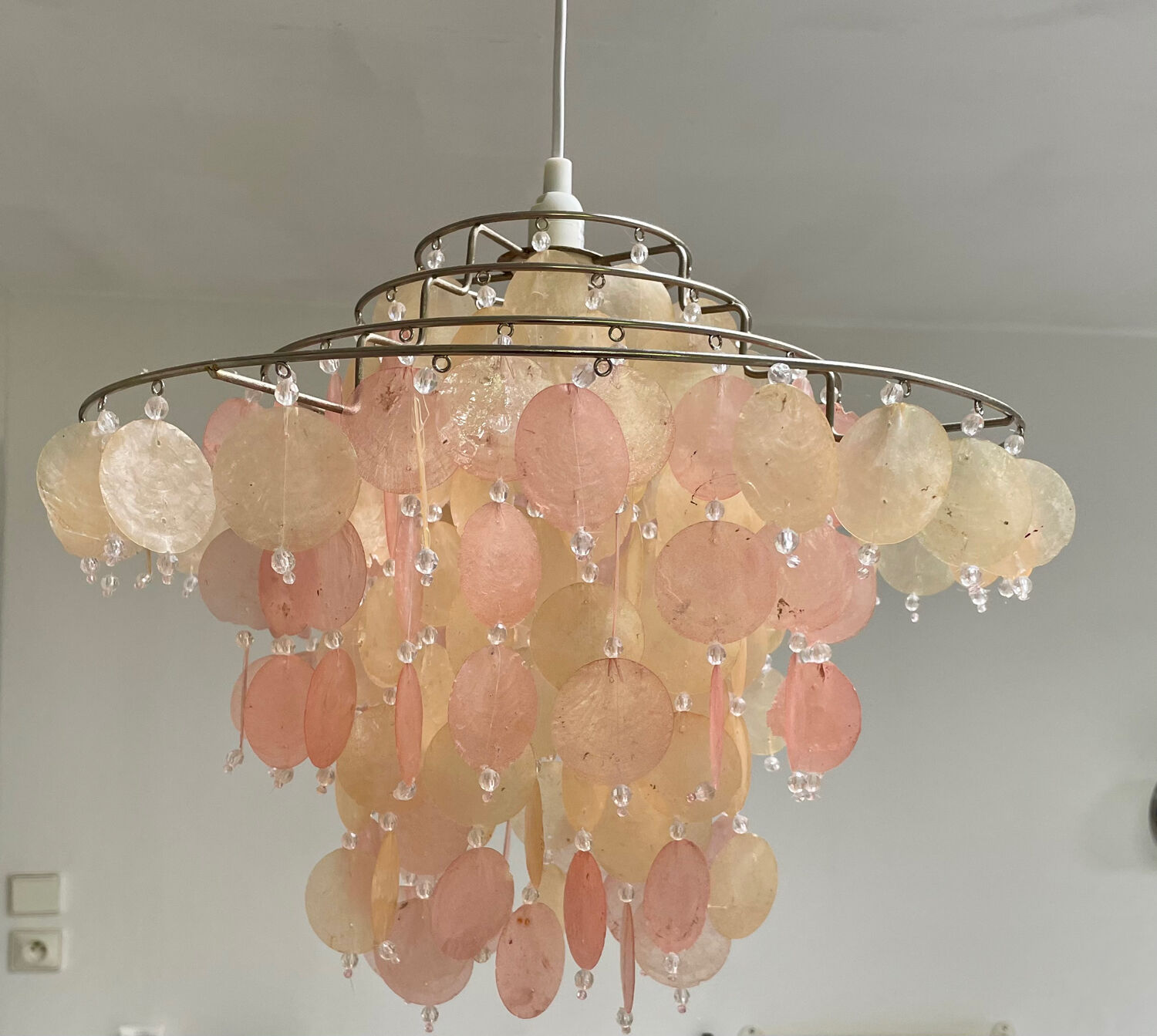 Mother-of-pearl tassel chandelier
