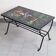 Table basse table d'appoint vintage 1950 ceramique & metal chasse a courre