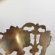 Vintage Brass Pedestal Bowl: Floral Motif, Red Blue Green Painted