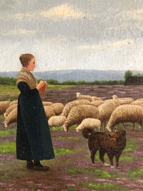 Old tableau signed J.Becher naive early 20th