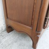 Louis XV style rustic buffet in solid walnut