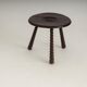 French oak tripod side table attributed to Charles Dudouyt