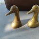 Paire de canards en laiton serre-livres
