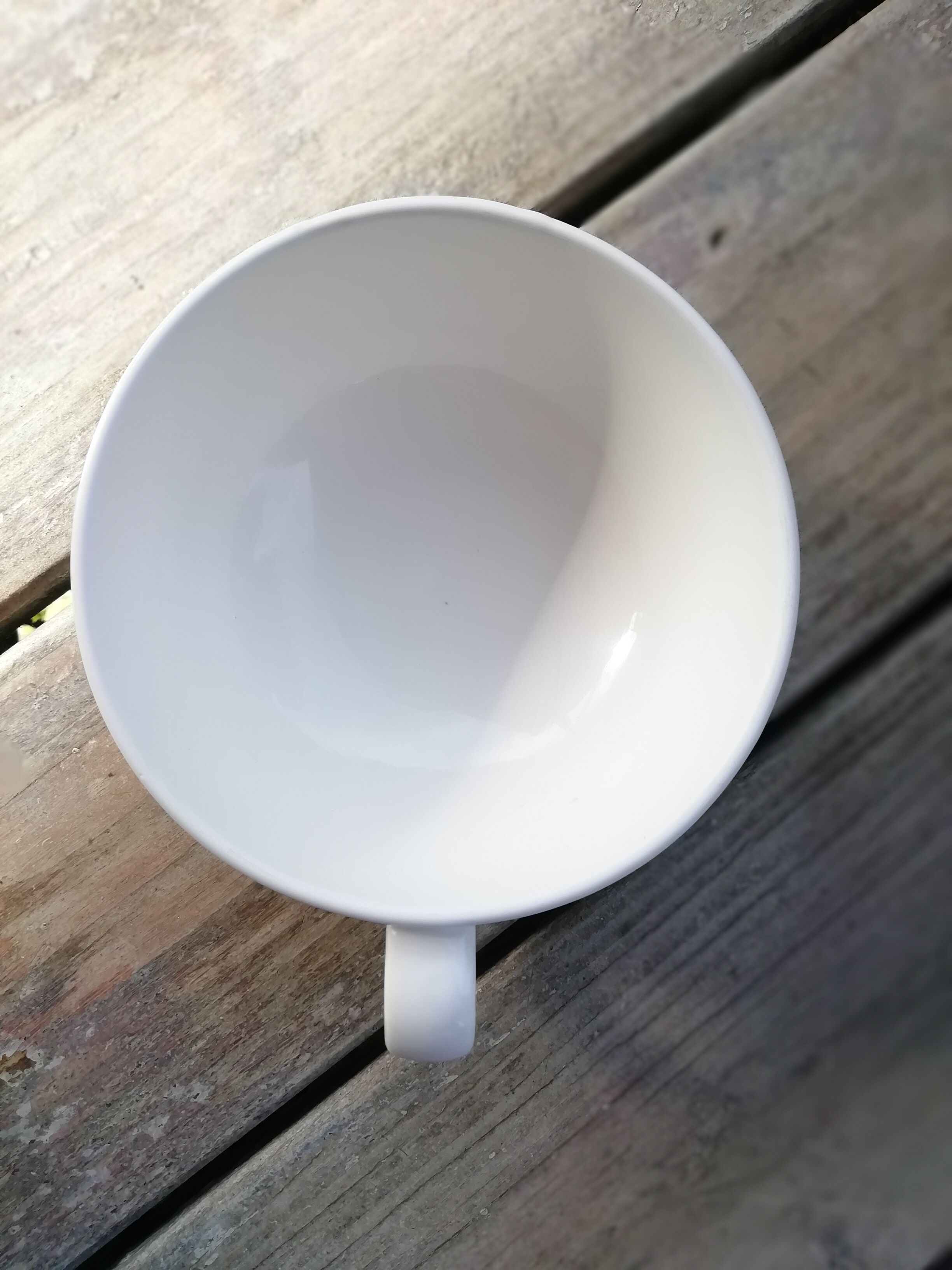 White ceramic cup