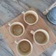 Tasses couleur beige miel