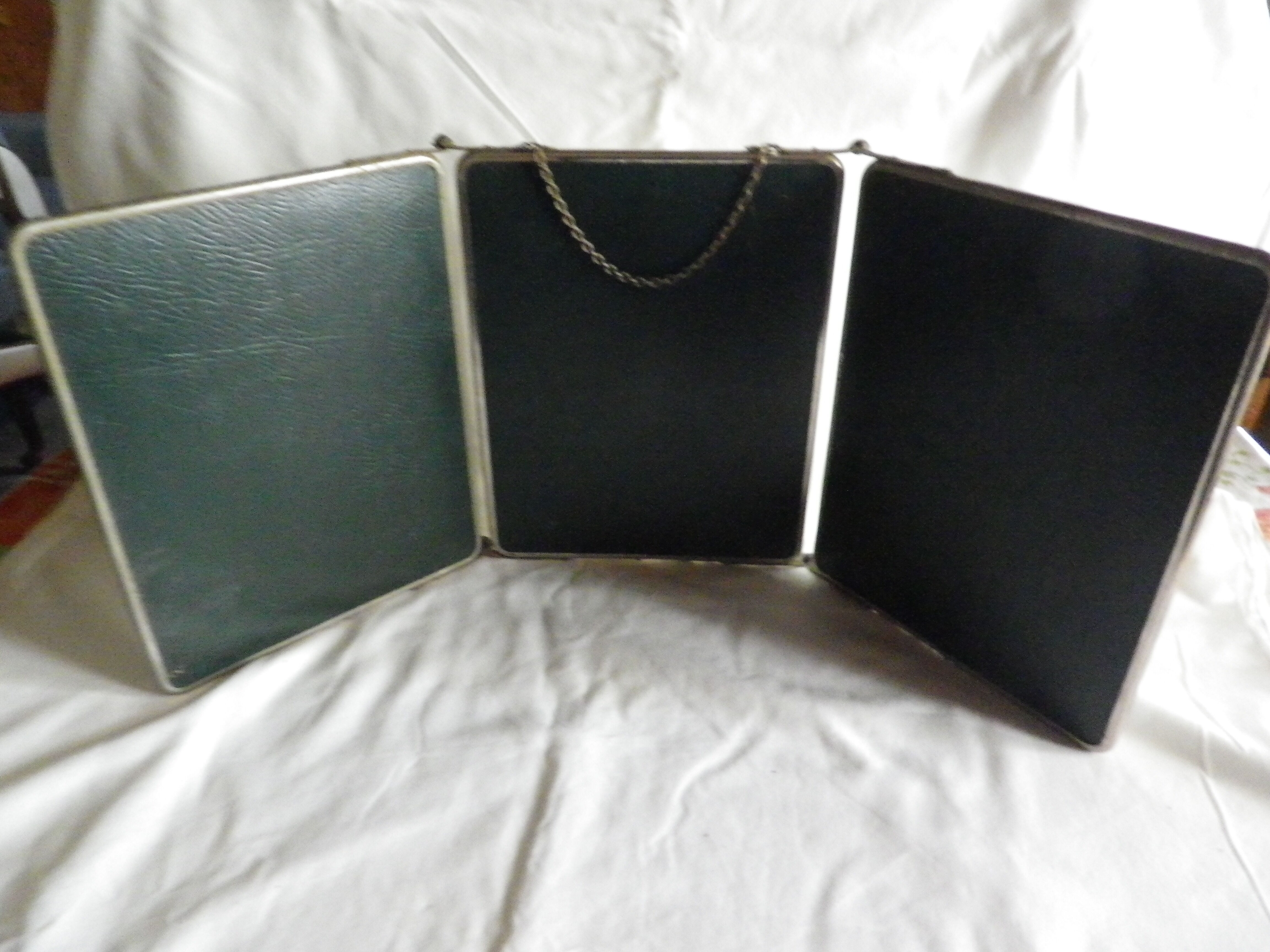 Vintage triptych mirror 65x27cm