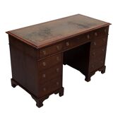 Antique English Mahogany pedestal Desk 1850s