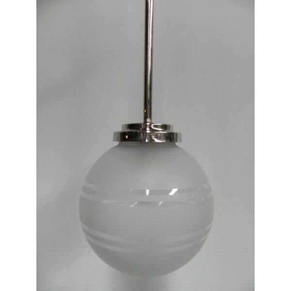 Suspension Art deco with glass globe