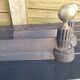 Small Napoleon III cast iron and brass andirons