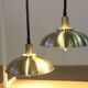 Danish pair of brass colour ceiling lamps attributed to the company Frandsen 1