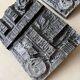 Brutalist cast iron door knobs 1970s sculptural design set