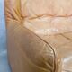Brutalistic italian leather living room set, 1970, set of 2