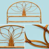 Vintage rattan headboard 1970 140cm