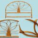 Vintage rattan headboard 1970 140cm