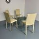 Set of 4 cream leather chairs contemporary design Colico Dress Up