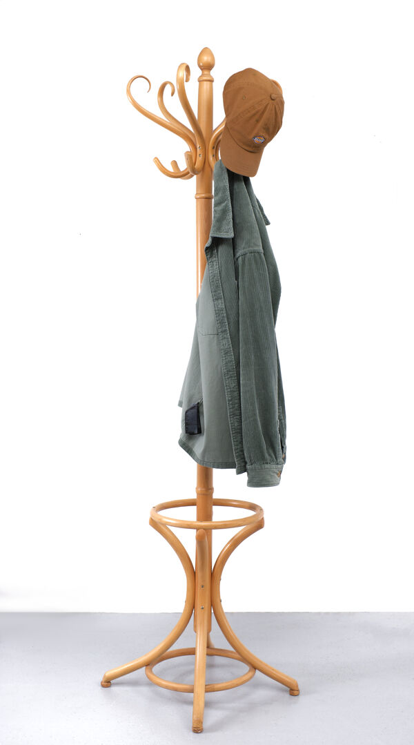 Porte-manteau hêtre Thonet années 1960