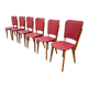6 vintage oak chairs from the 1960s