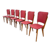 6 vintage oak chairs from the 1960s
