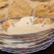 Set of 6 floral deep plates by Arcopal – 1970s/80s – Ø18 cm