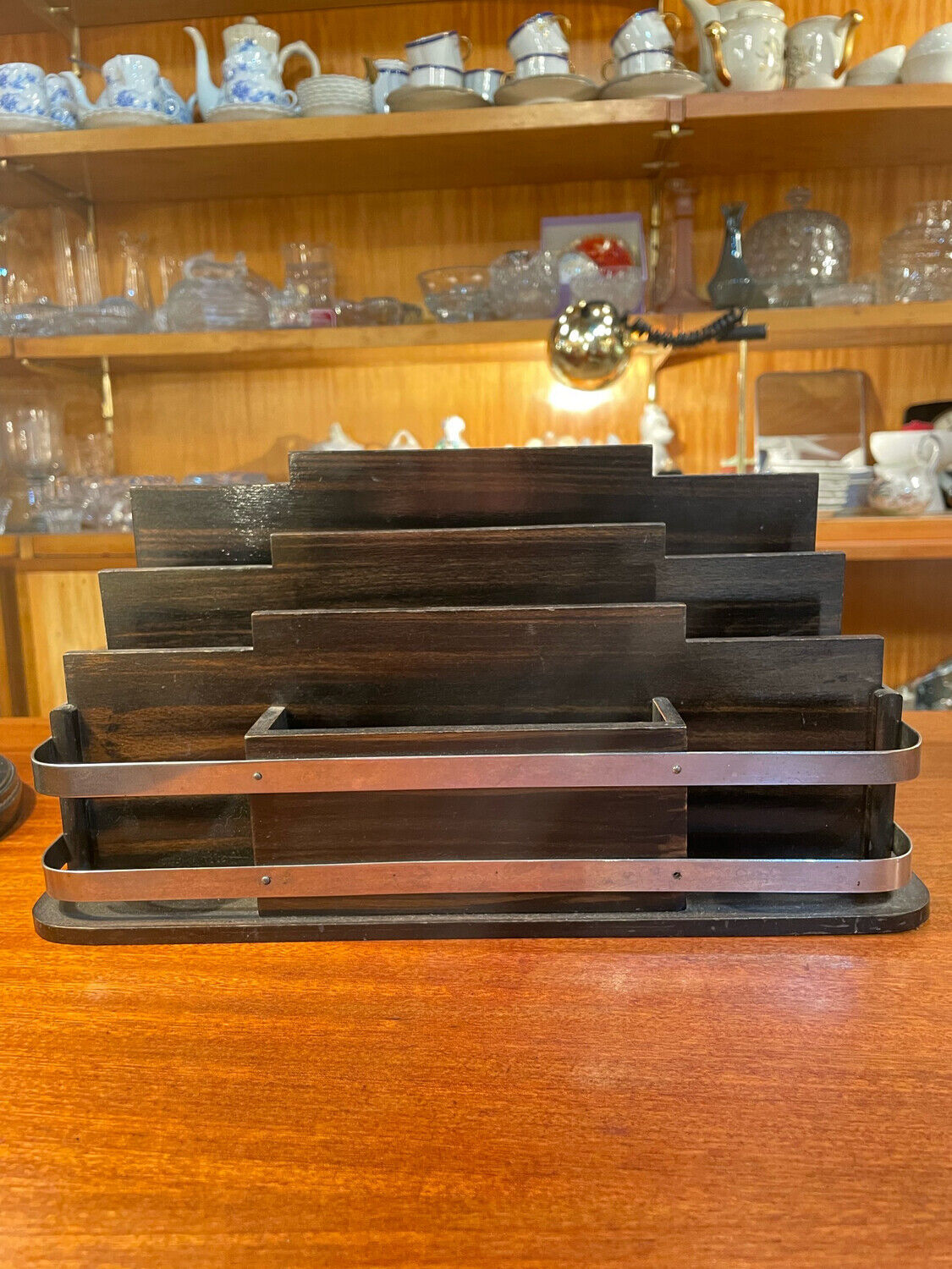 Mail door art delco wood and metal