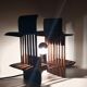 Vintage solid teak lamp