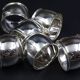 Lot of 6 rounds of silver metal towels
