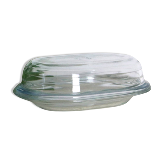 Beautiful antique butter dish or glass box, Pyrex, vintage