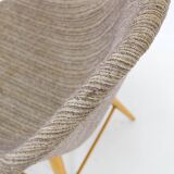 1970s Pair of Shell Beech Chairs, Czechoslovakia