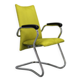 Fauteuil ou chaise de bureau tubulaire allemand des années 1970, restauré