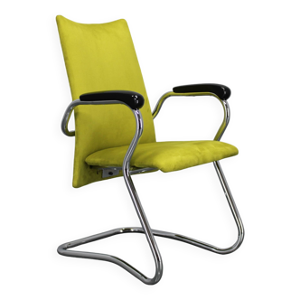 1970s German Tubular Armchair or Desk Chair, Restored