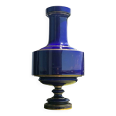 Monumental vase in blue Sèvres porcelain with gilding, architectural style.
