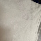 Large white cotton tea towel with damask thread.