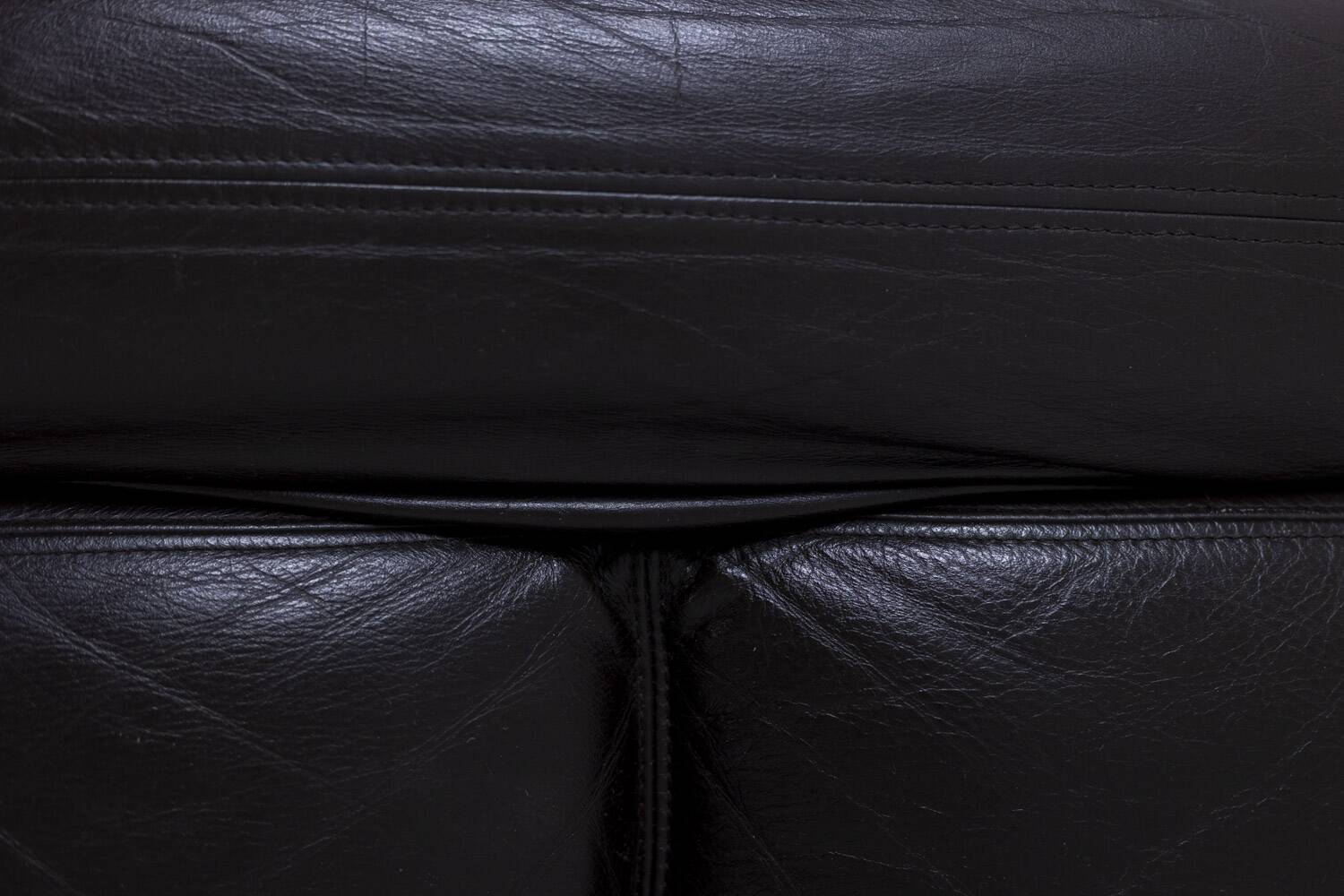 Metal and leather living room. 1970s