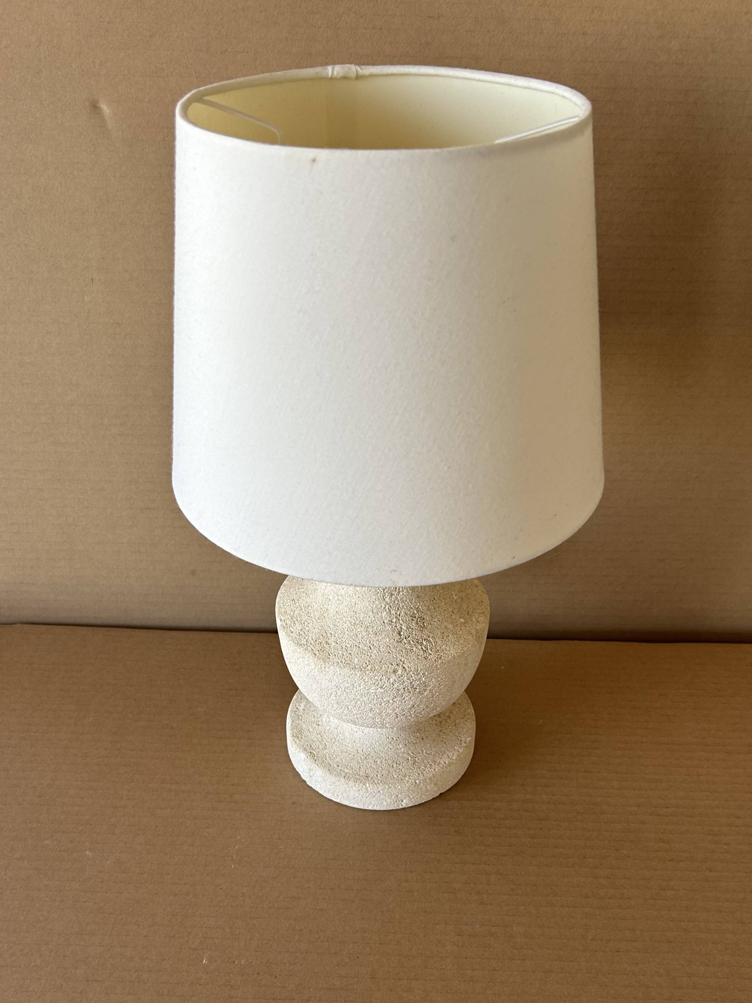 Vintage stone table lamp