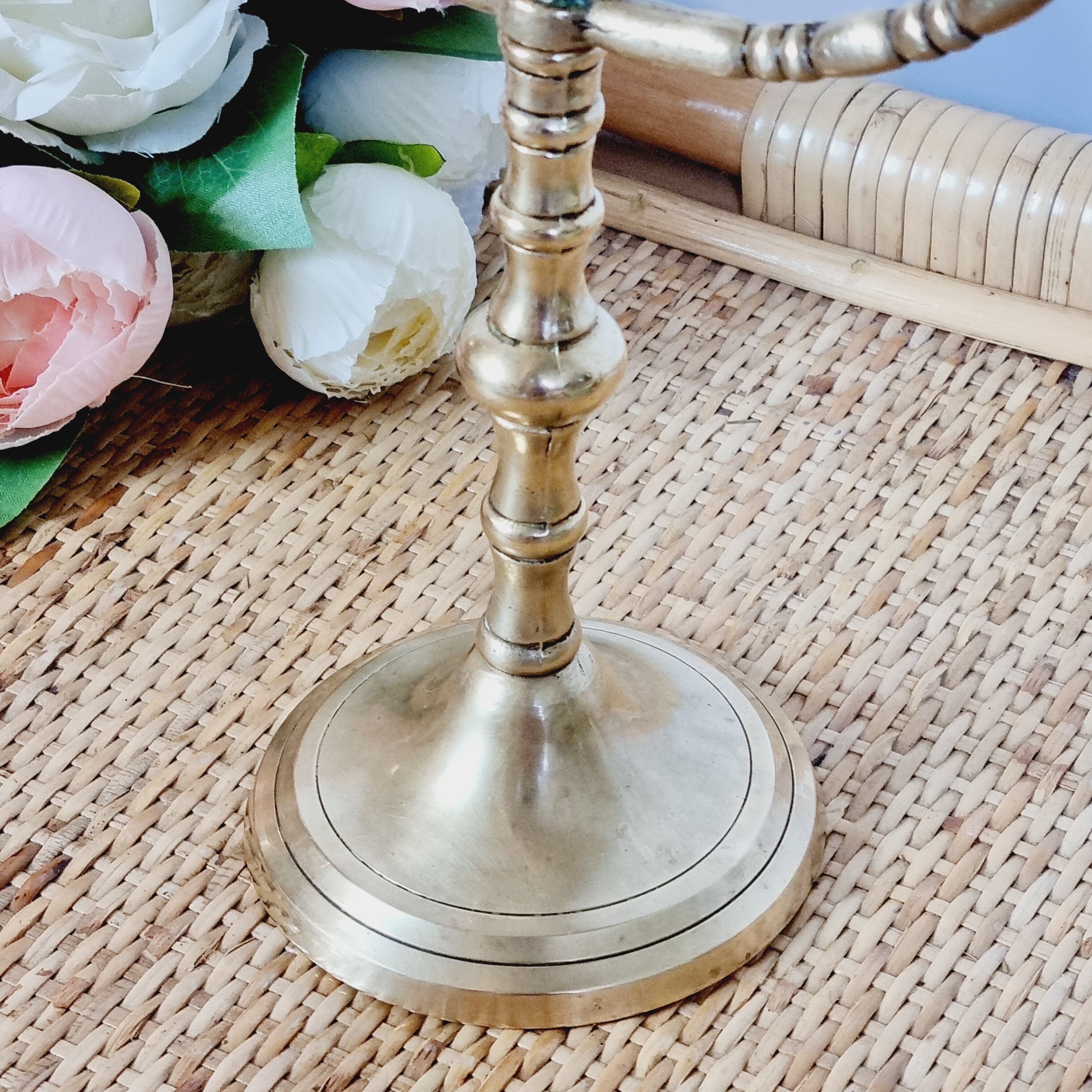 Golden brass chandelier