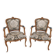 Pair of Louis XV Cabriolet Armchairs in Walnut – 18th Century Style