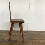 Old Alsatian children's chair in solid beech