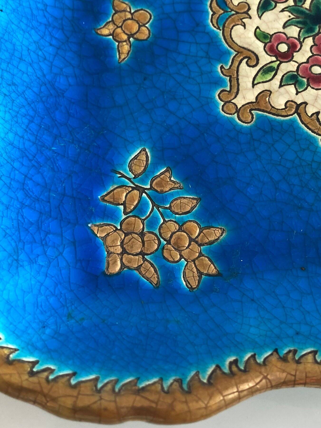 Decorative plate émaux longwy