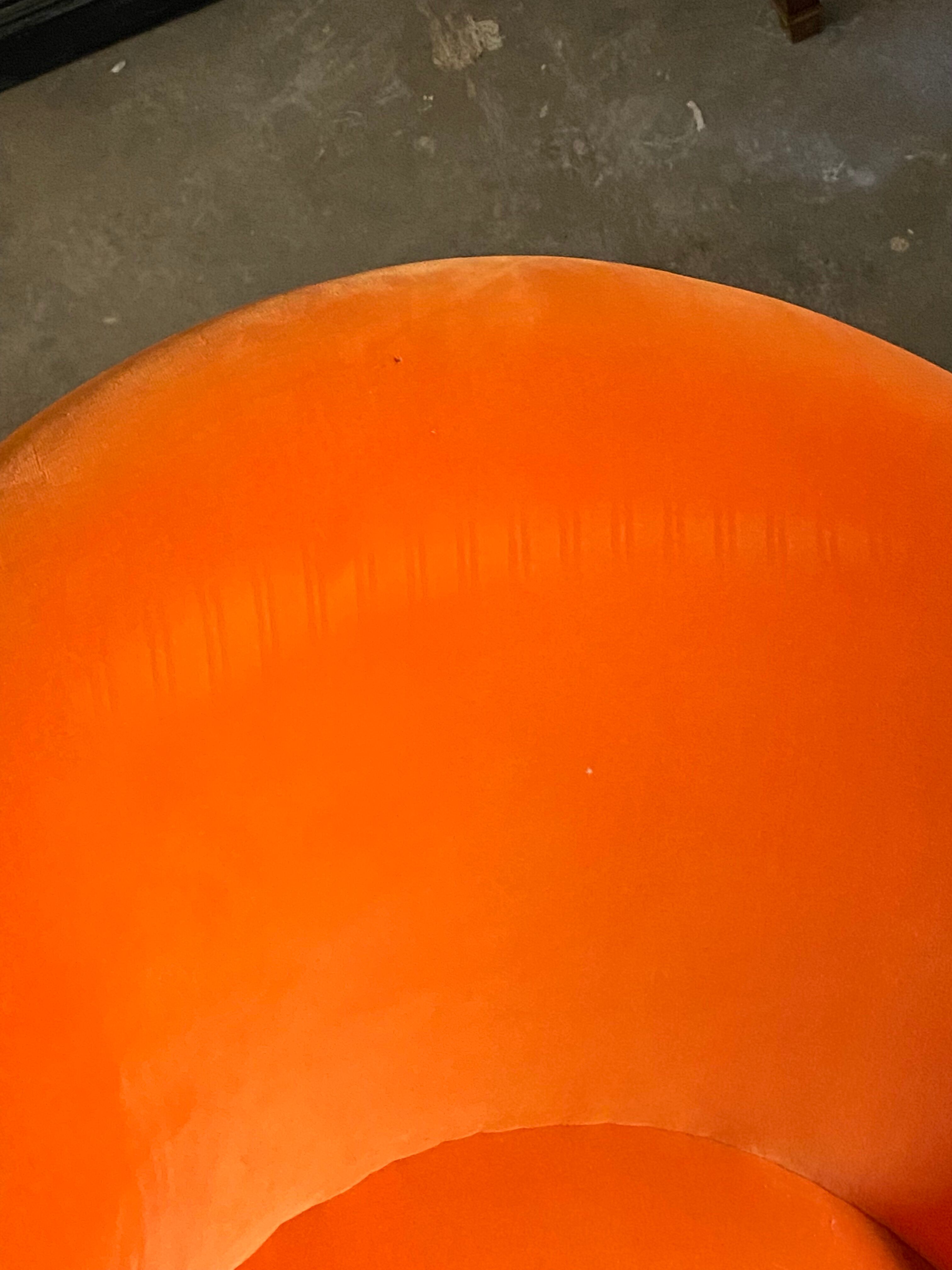 Fauteuil crapaud orange