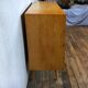 50s color formica shoe cabinet with compass feet